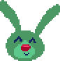 pixel bunny head