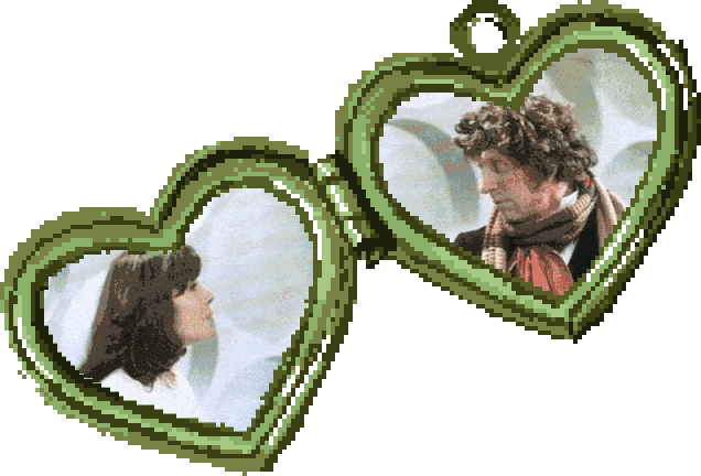 Locket with Sarah Jane Smith and the fourth Doctor from Doctor Who in it