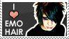 I Love Emo Hair stamp