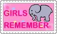 Girls Remember elephant stamp